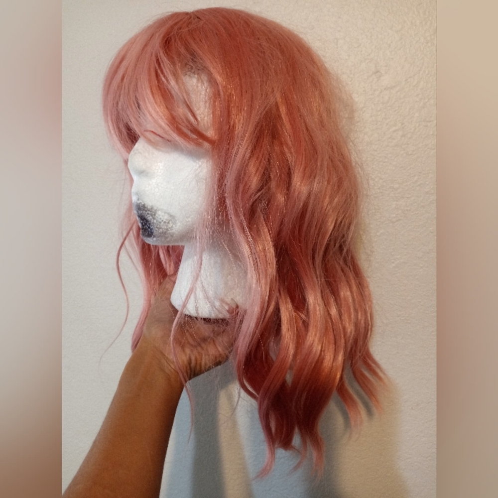 Rosy Pink Light Wave Wig